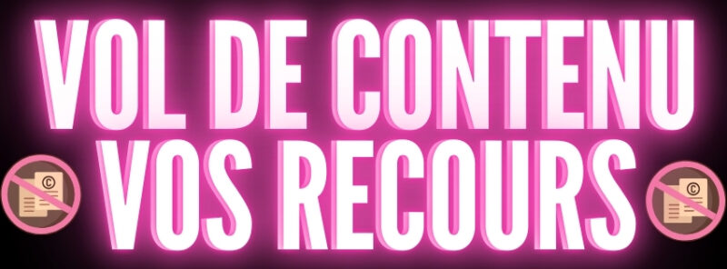 Vol de Contenu Recours Propriété Intellectuelle